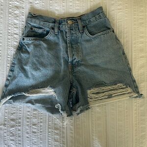 Topshop Ripped Denim Shorts